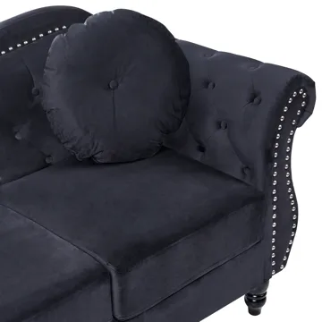 Sofagruppe Skien - Sort - Møbler - Sofaer - Sofagrupper - Chesterfield sofagruppe