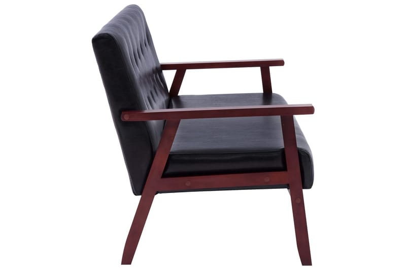 sofasæt 2 dele kunstlæder sort - Møbler - Sofaer - Sofagrupper