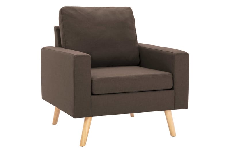 Sofasæt 2 Dele Stof Brun - Brun - Møbler - Sofaer - Sofagrupper