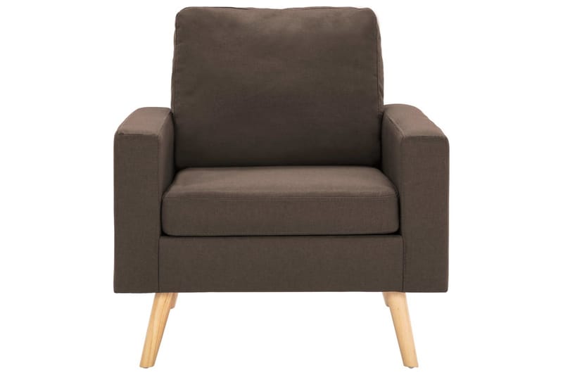 Sofasæt 2 Dele Stof Brun - Brun - Møbler - Sofaer - Sofagrupper