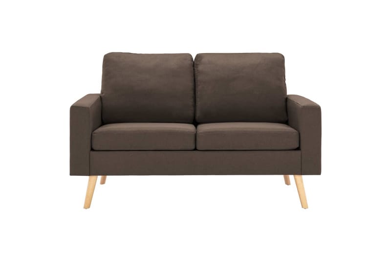 Sofasæt 2 Dele Stof Brun - Brun - Møbler - Sofaer - Sofagrupper