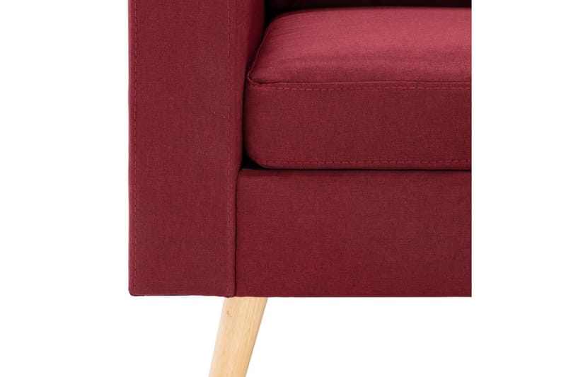 Sofasæt 2 Dele Stof Vinrød - Rød - Møbler - Sofaer - Sofagrupper