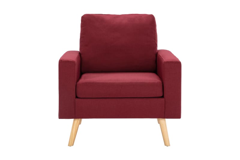 Sofasæt 2 Dele Stof Vinrød - Rød - Møbler - Sofaer - Sofagrupper