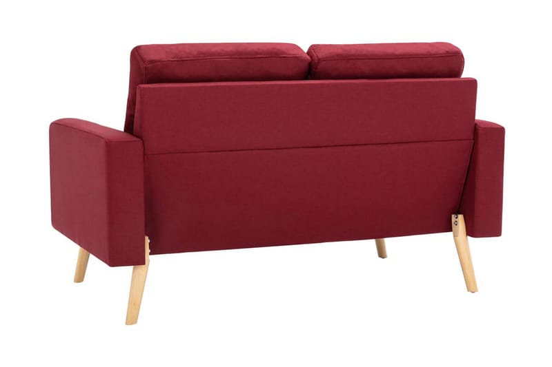 Sofasæt 2 Dele Stof Vinrød - Rød - Møbler - Sofaer - Sofagrupper