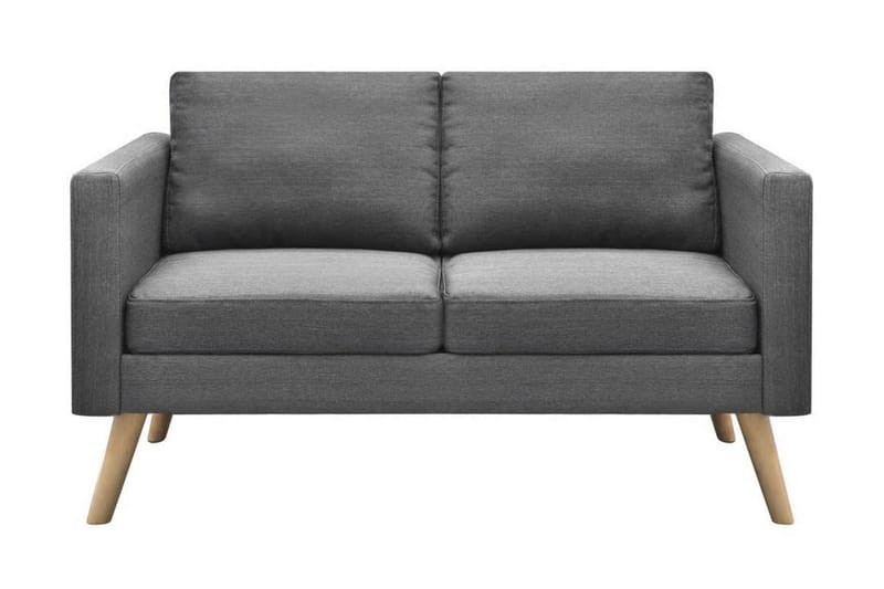 Sofasæt 2-Pers. Og 3-Pers. Sofa Stof Mørkegrå - Grå - Møbler - Sofaer - Sofagrupper