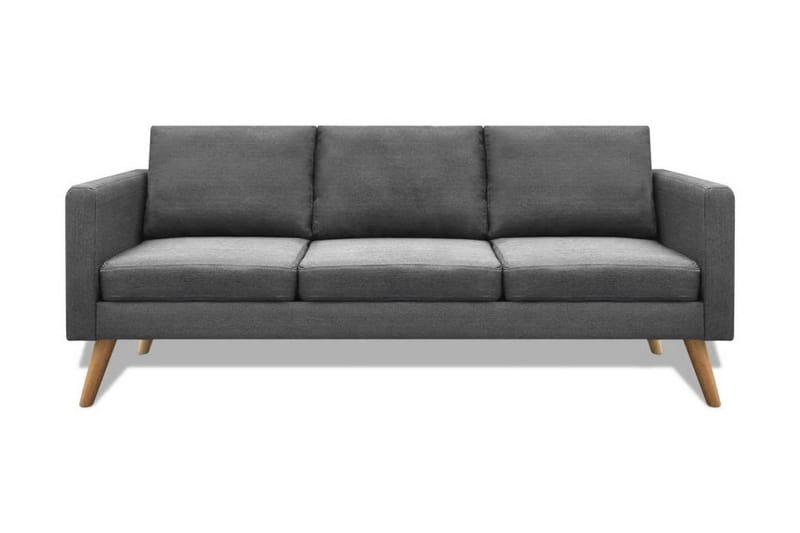 Sofasæt 2-Pers. Og 3-Pers. Sofa Stof Mørkegrå - Grå - Møbler - Sofaer - Sofagrupper