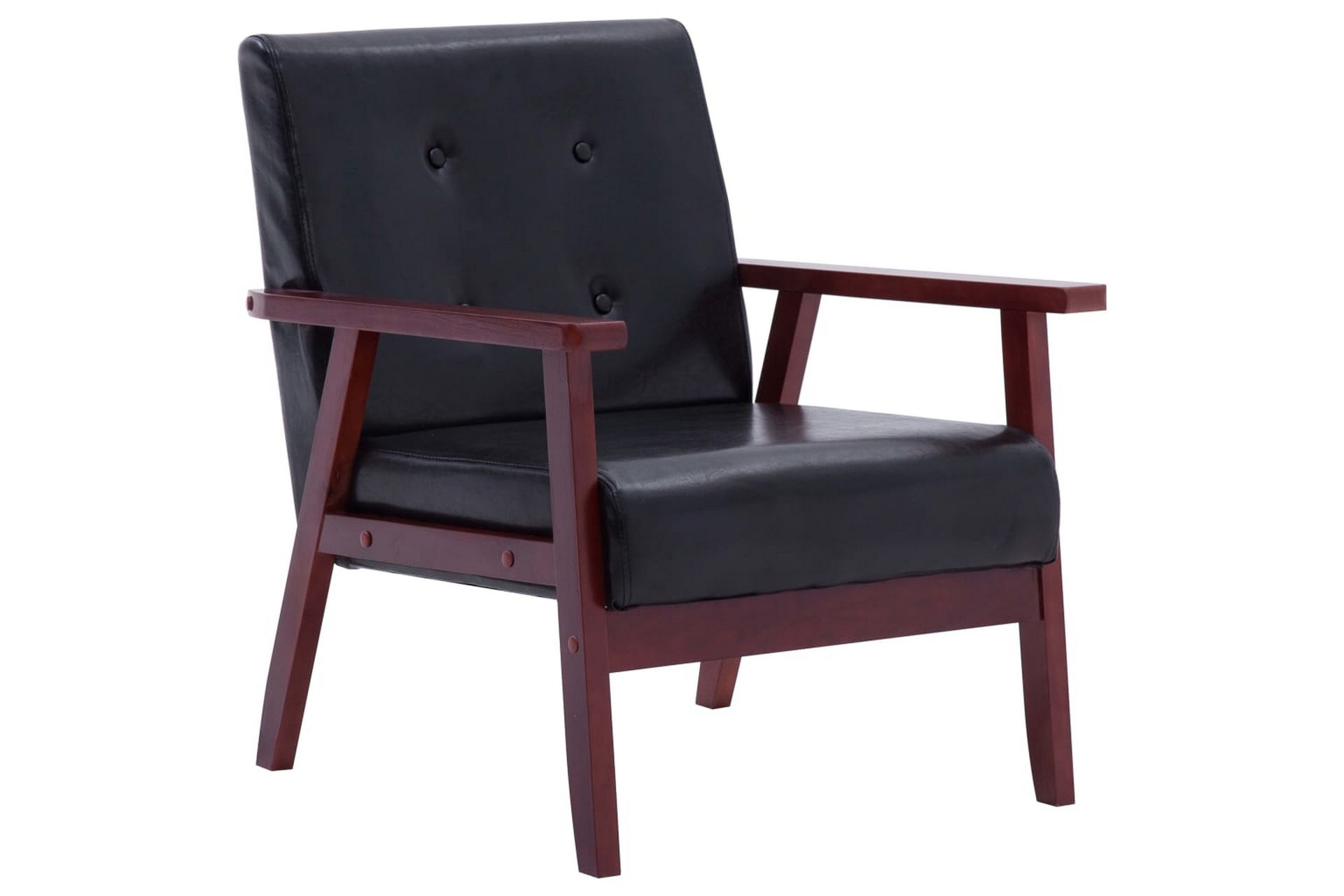 Sofasæt 3 Dele Kunstlæder Sort - Sort - Møbler - Sofaer - Sofagrupper