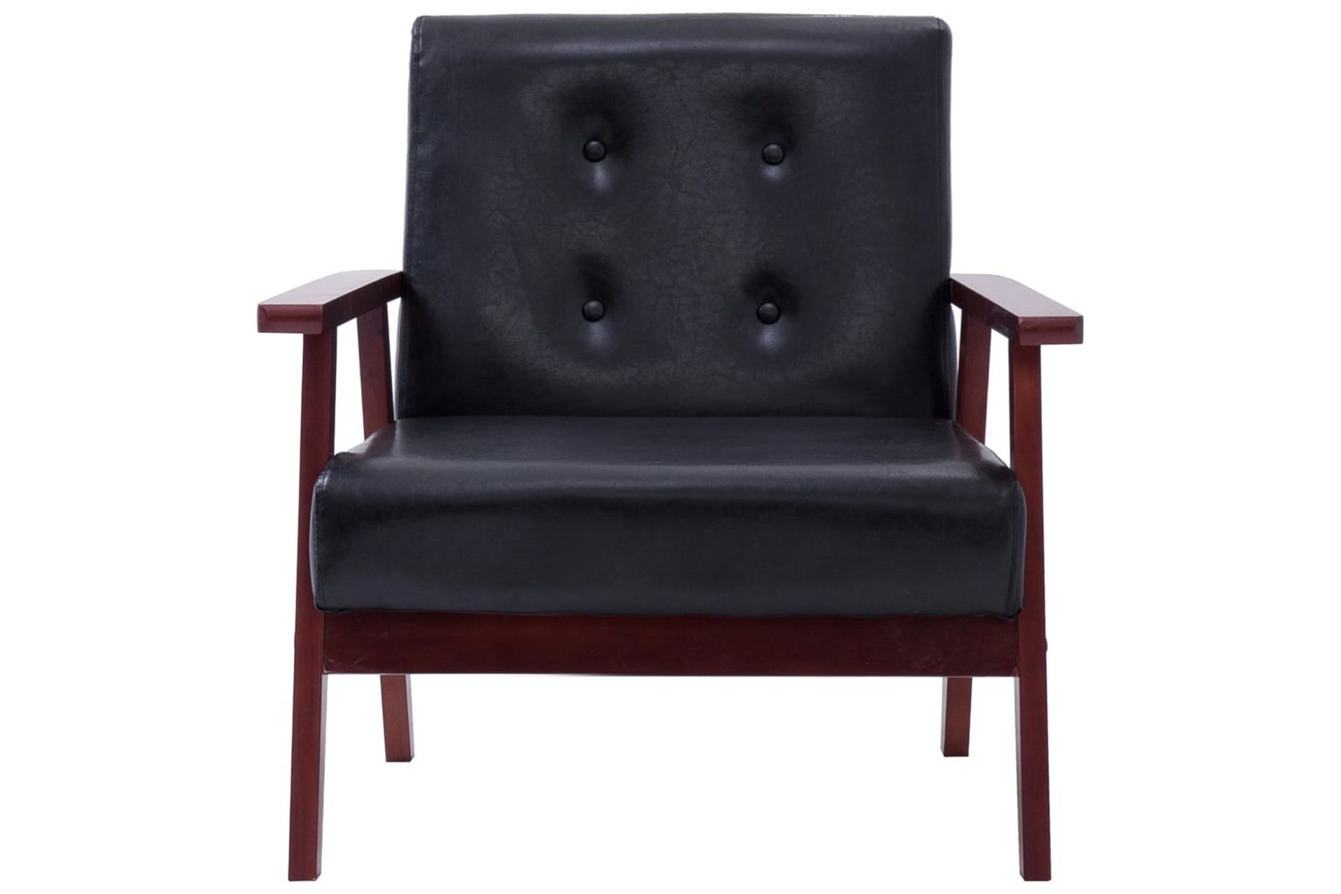 Sofasæt 3 Dele Kunstlæder Sort - Sort - Møbler - Sofaer - Sofagrupper