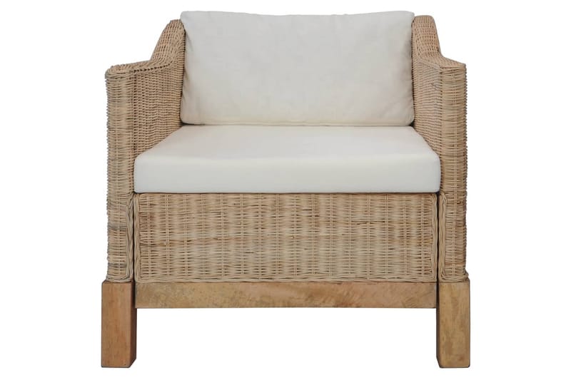 sofasæt 3 dele med hynder naturlig rattan - Brun - Møbler - Sofaer - Sofagrupper