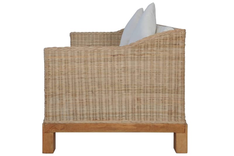 sofasæt 3 dele med hynder naturlig rattan - Brun - Møbler - Sofaer - Sofagrupper