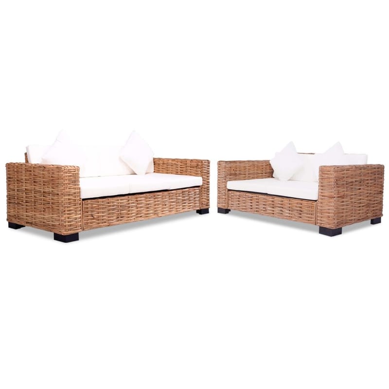Sofasæt I 15 Dele I Naturlig Rattan - Brun - Møbler - Sofaer - Sofagrupper