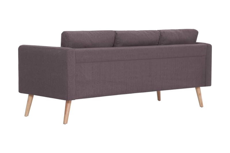 Sofasæt I 2 Dele Stof Gråbrun - Brun - Møbler - Sofaer - Sofagrupper