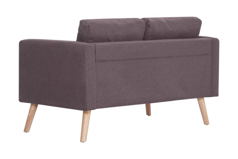 Sofasæt I 2 Dele Stof Gråbrun - Brun - Møbler - Sofaer - Sofagrupper