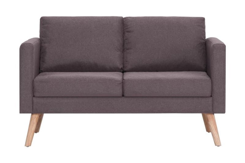 Sofasæt I 2 Dele Stof Gråbrun - Brun - Møbler - Sofaer - Sofagrupper