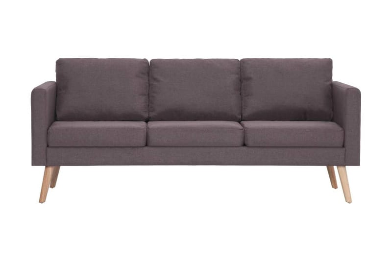 Sofasæt I 2 Dele Stof Gråbrun - Brun - Møbler - Sofaer - Sofagrupper