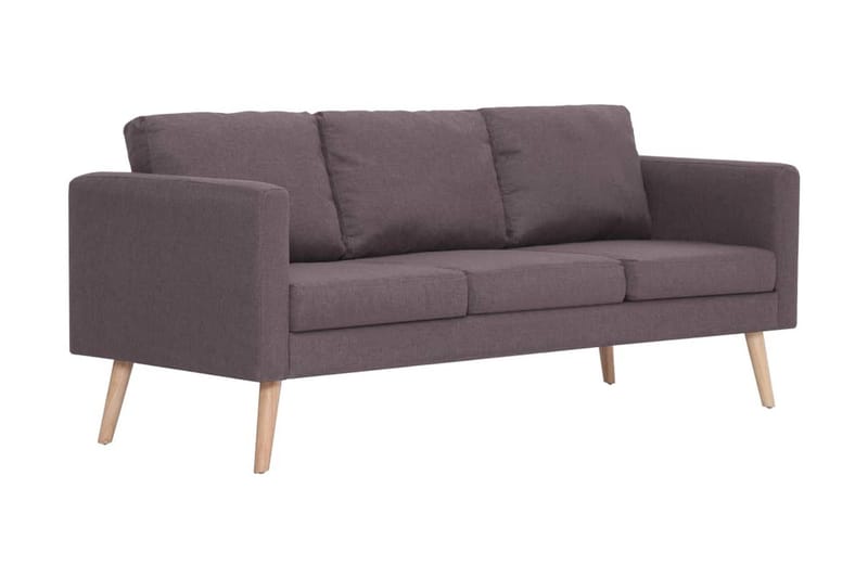 Sofasæt I 2 Dele Stof Gråbrun - Brun - Møbler - Sofaer - Sofagrupper