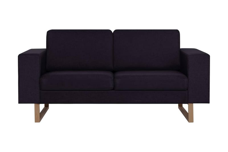 Sofasæt I 2 Dele Stof Sort - Sort - Møbler - Sofaer - Sofagrupper