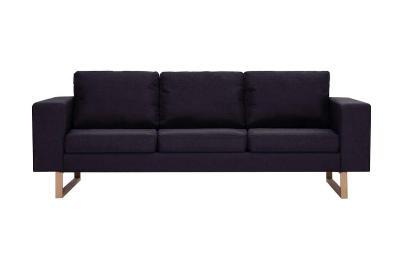 Sofasæt I 2 Dele Stof Sort - Sort - Møbler - Sofaer - Sofagrupper
