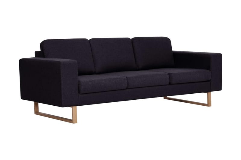 Sofasæt I 2 Dele Stof Sort - Sort - Møbler - Sofaer - Sofagrupper