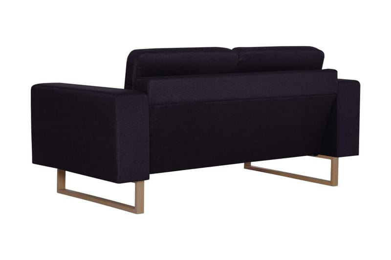 Sofasæt I 2 Dele Stof Sort - Sort - Møbler - Sofaer - Sofagrupper