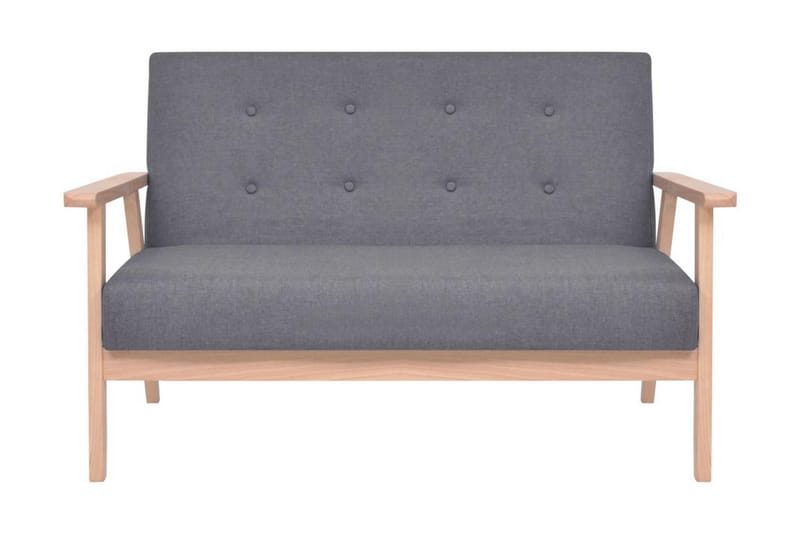 Sofasæt I 3 Dele Stof Mørkegrå - Grå - Møbler - Sofaer - Sofagrupper