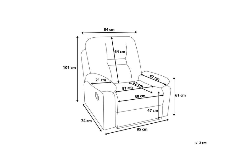 Rovik sofagruppe 2-personers+3-personers+lænestol - Brun - Møbler - Sofaer - Recliner sofaer