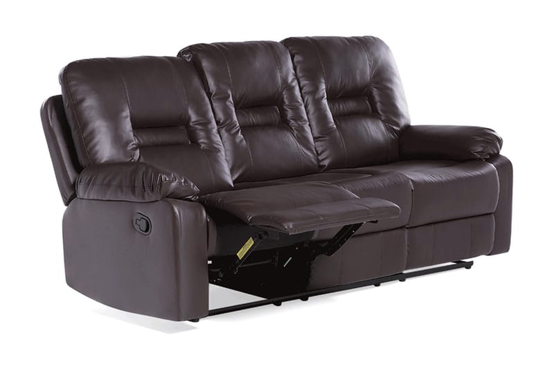 Rovik sofagruppe 2-personers+3-personers+lænestol - Brun - Møbler - Sofaer - Recliner sofaer