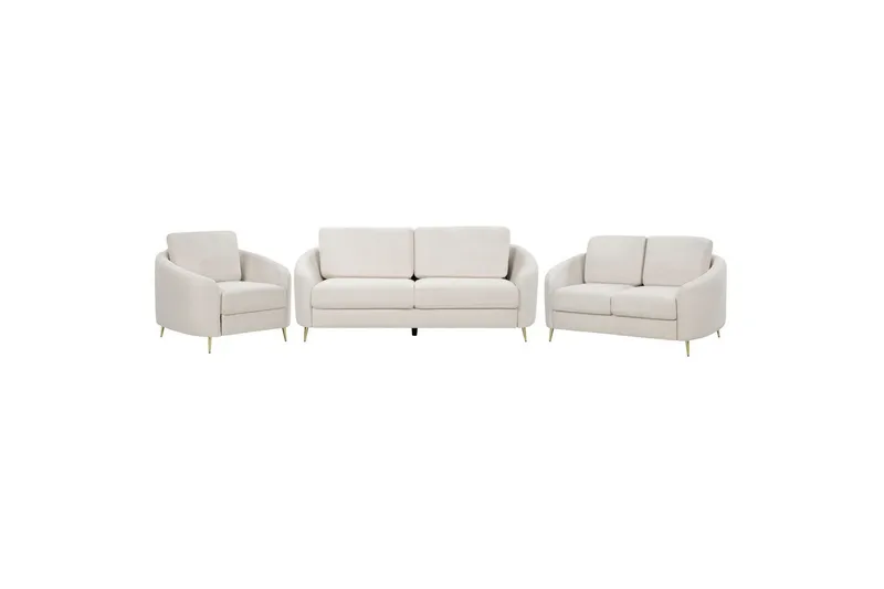 Soffgrupp Beliani Trosa Beige/guld Beige||GOLD, undefined