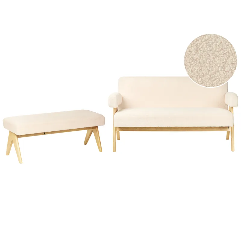 Sofagruppe Tamre, Offwhite/Lysebrun