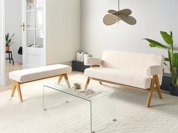 Sofagruppe Tamre - Offwhite/Lysebrun - Møbler - Sofaer - Sofagrupper