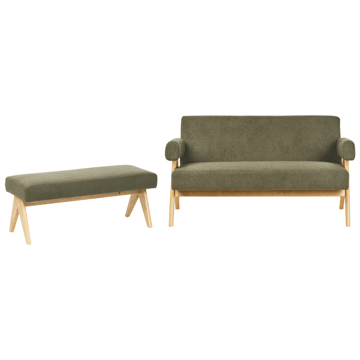 Sofagruppe Tamre - Olivengrøn/Lysebrun - Møbler - Sofaer - Sofagrupper