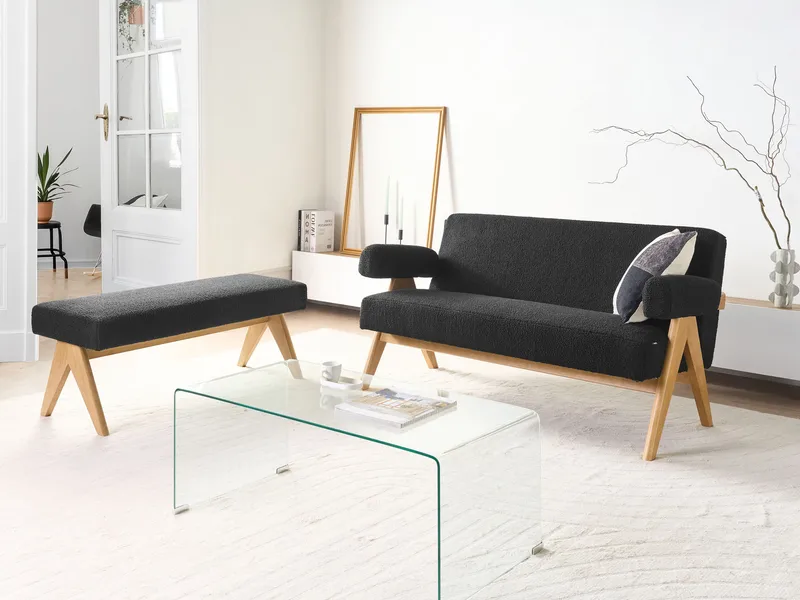 Sofagruppe Tamre - Sort/Lysebrun - Møbler - Sofaer - Sofagrupper