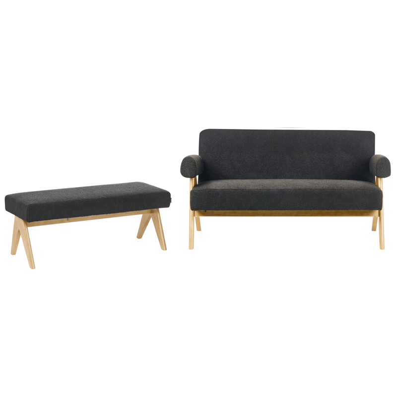 Sofagruppe Tamre - Sort/Lysebrun - Møbler - Sofaer - Sofagrupper