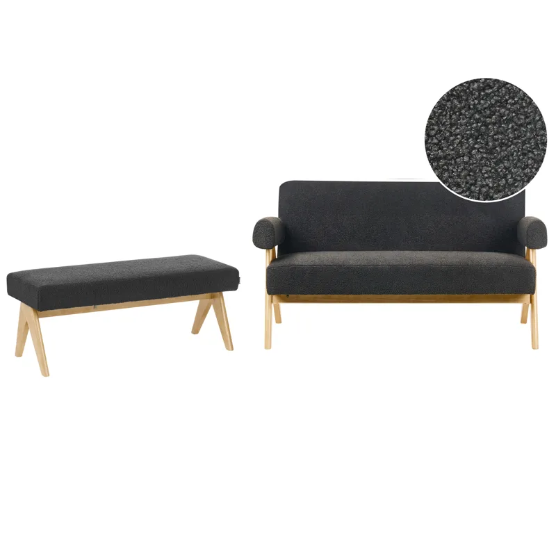 Sofagruppe Tamre, Sort/Lysebrun