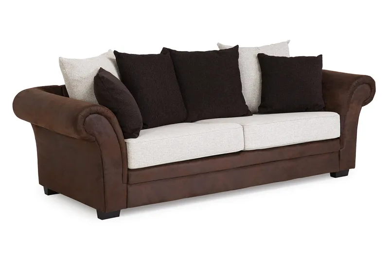 Toronto Sofagruppe 2-Pers+3-Pers+Lænestol - Brun/Beige - Møbler - Sofaer - Sofagrupper - Sofasæt 3+2+1
