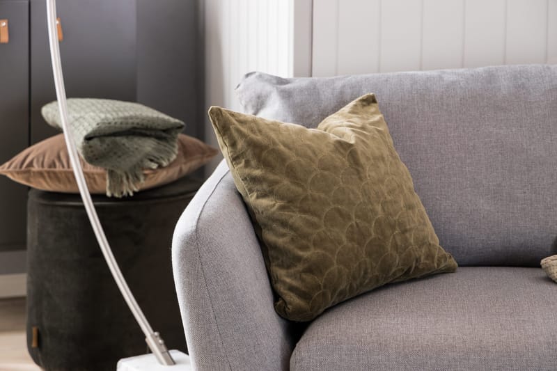 Trend Sofaarrangement 3-personers + 2-personers Sofa + Lænestol + Fodskammel i Stof - Lysegrå - Møbler - Sofaer - Sofagrupper