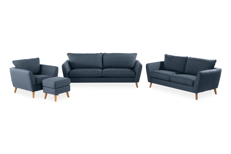 Trend Sofagruppe 2,5+2-Pers+Lænestol - Blå - Howard sofagruppe