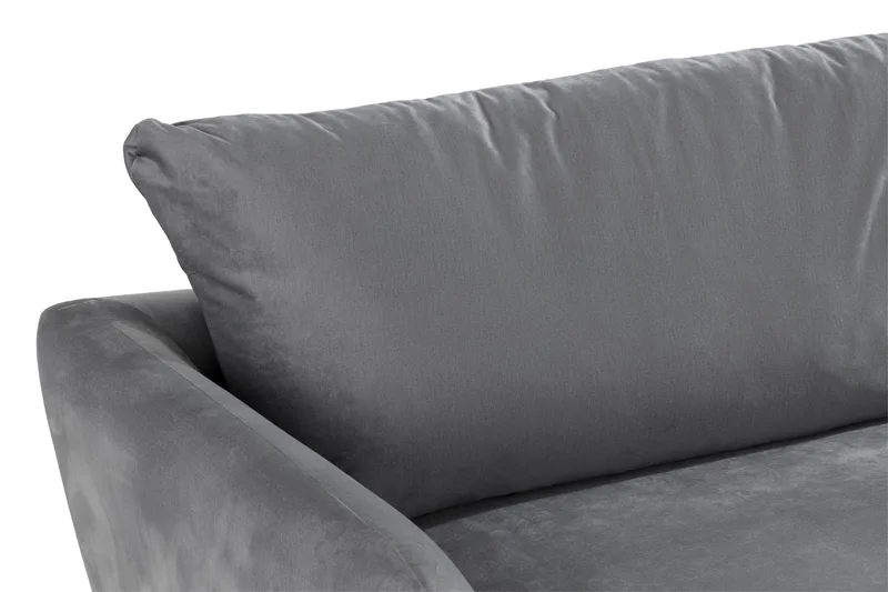 Trend Sofagruppe 3-personers + 2-personers Sofa + Lænestol + Fodskammel i Fløjl - Lysegrå - Møbler - Sofaer - Sofagrupper