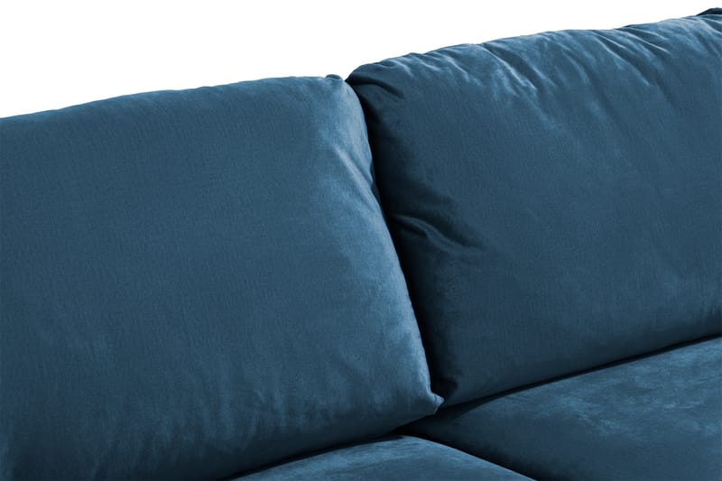 Trend Sofagruppe 3-personers + 2-personers Fløjlssofa - Blå - Møbler - Sofaer - Sofagrupper