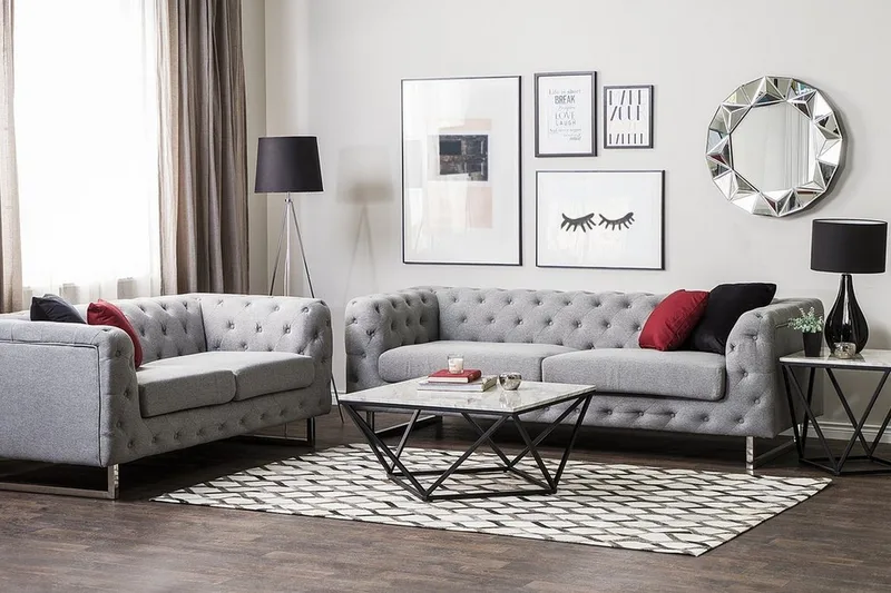 Vissland Sofagruppe 2-pers. + 3-pers, Grå