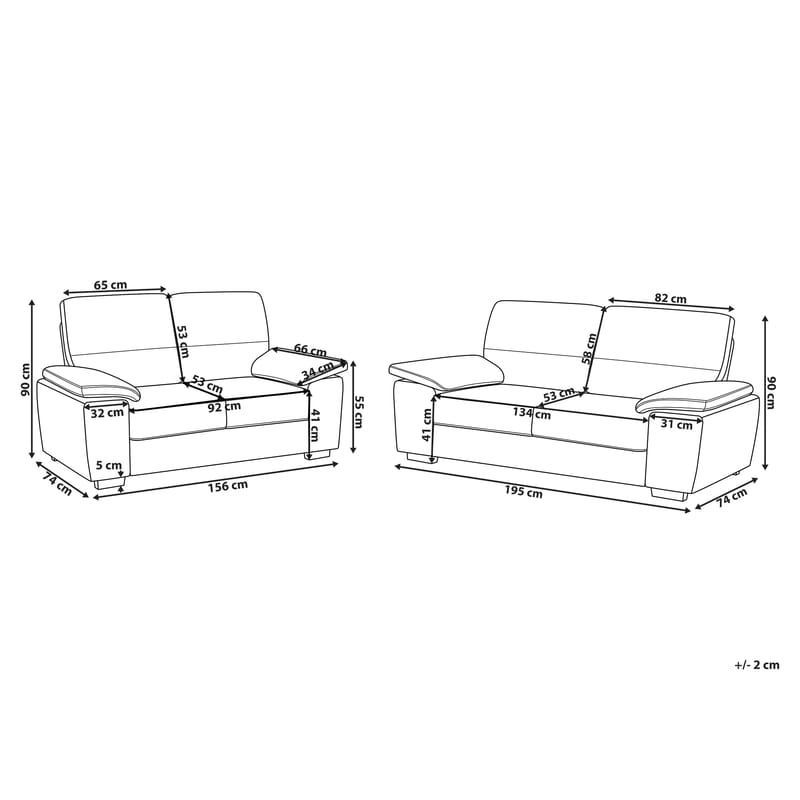 Sofagruppe Vogar - Mørkebrun - Møbler - Sofaer - Sofagrupper