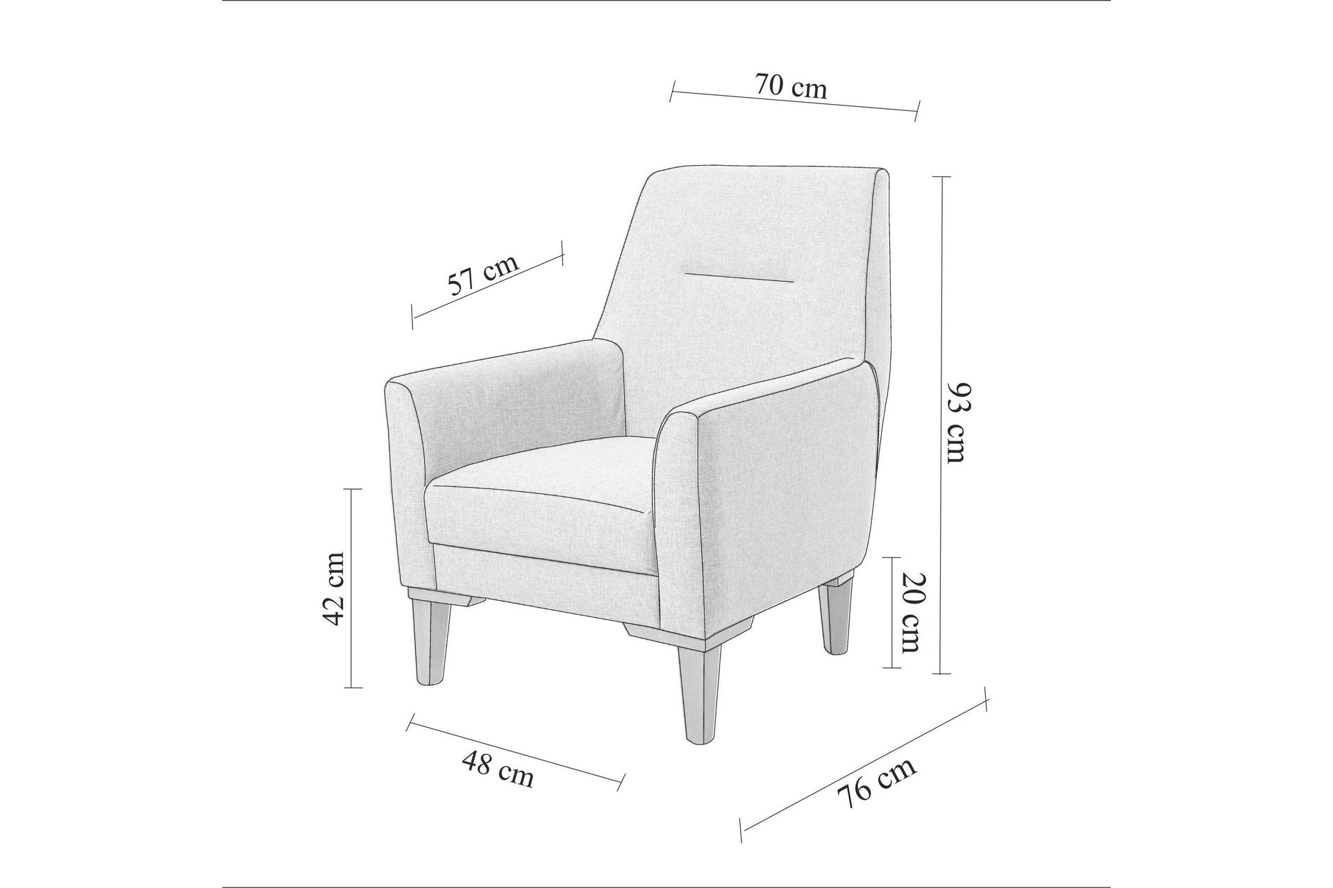 Wyong Sofagruppe 3-personers Sofa + Lænestol - Mørkegrå - Møbler - Sofaer - Sofagrupper