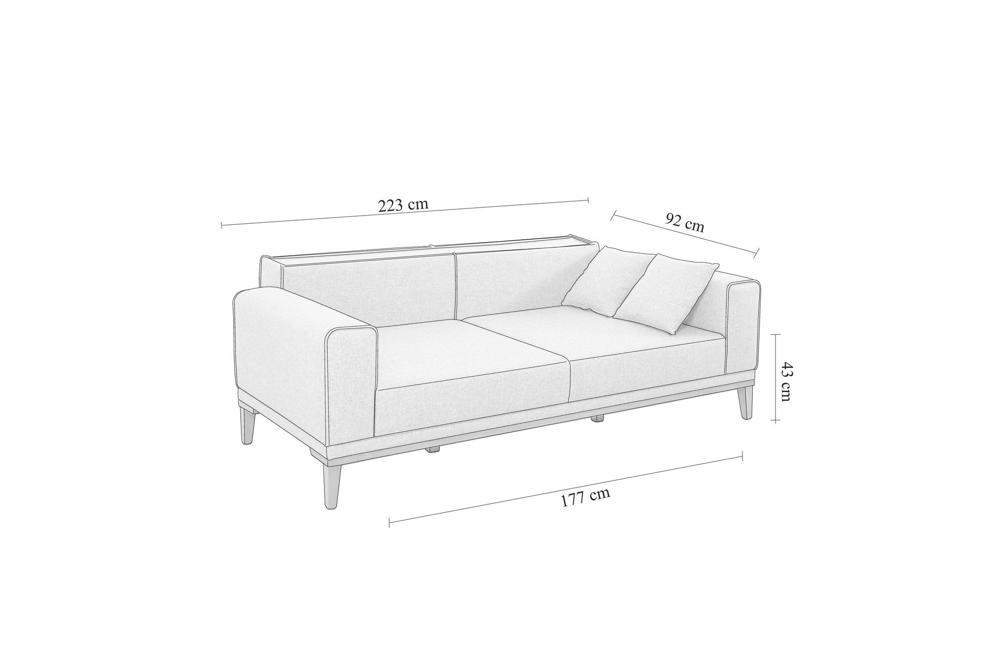 Wyong Sofagruppe 3-personers Sofa + Lænestol - Mørkegrå - Møbler - Sofaer - Sofagrupper