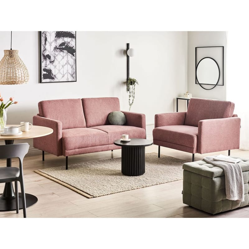 Sofasæt Breda - Rosa, Sort - Møbler - Stole & lænestole - Lænestole