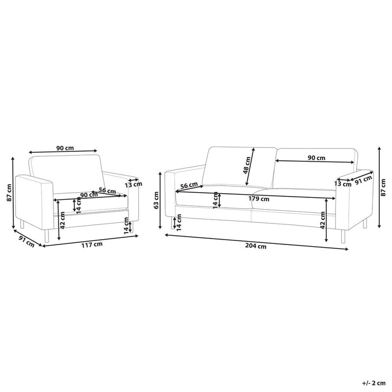 Sofasæt Savalen - Grøn, sort - Møbler - Sofaer - Sofagrupper