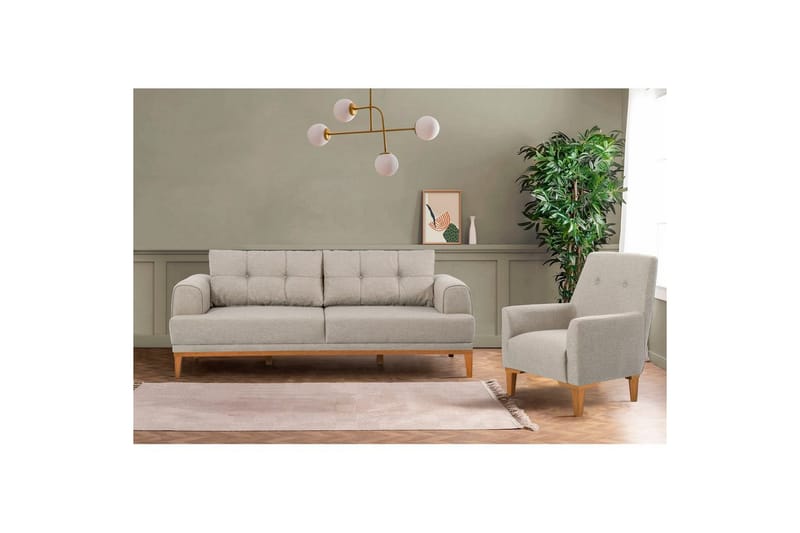 Sofasæt Valsot Creme / Atlantisk Fyrretræ - Creme / Atlantisk Fyrretræ - Møbler - Sofaer - Sofagrupper