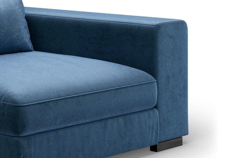 Dubai Modulserie Armlæn Højre Velour - Blå - Møbler - Sofaer - Sofatilbehør