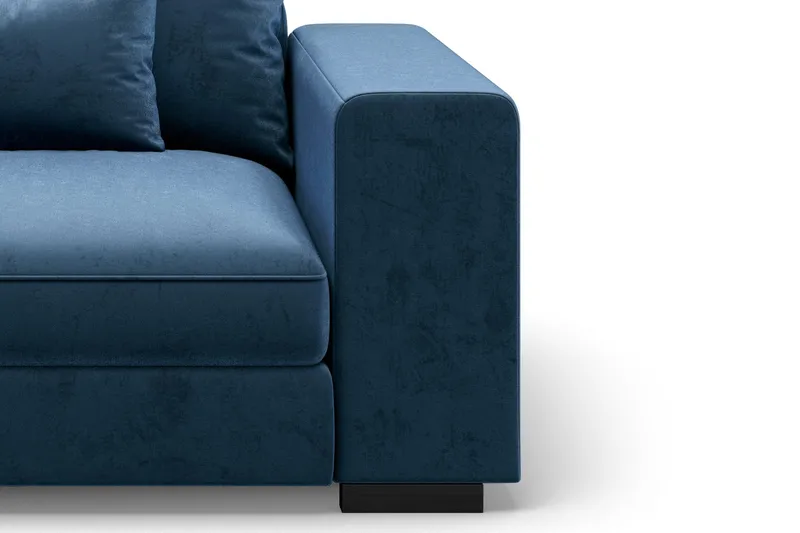 Dubai Modulserie Armlæn Højre Velour - Blå - Møbler - Sofaer - Sofatilbehør
