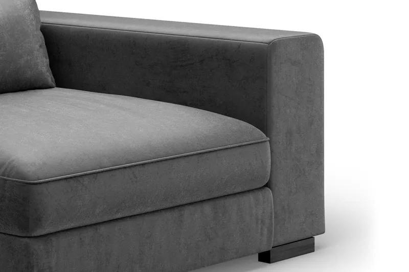 Dubai Modulserie Armlæn Højre Velour, Mørkegrå