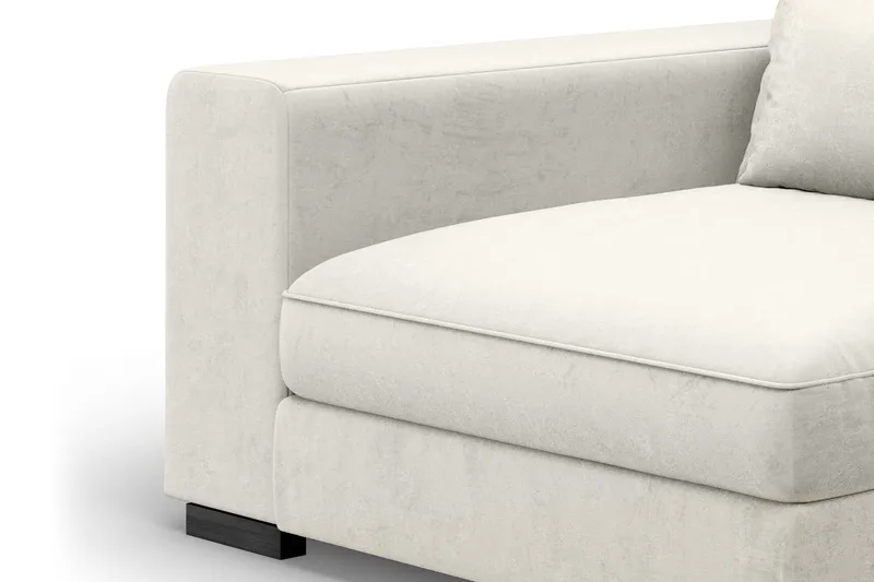 Dubai Modulserie Armlæn Venstre Velour - Hvid - Møbler - Sofaer - Sofatilbehør